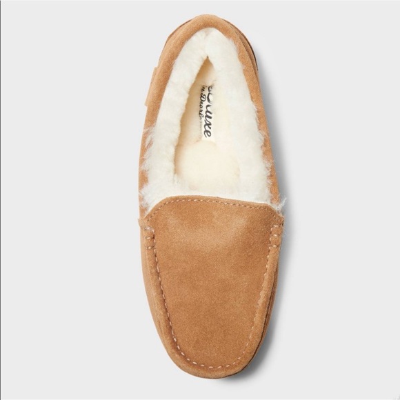 Dearfoams dluxe Fernie moccasin genuine shearling nwt - Picture 4 of 5